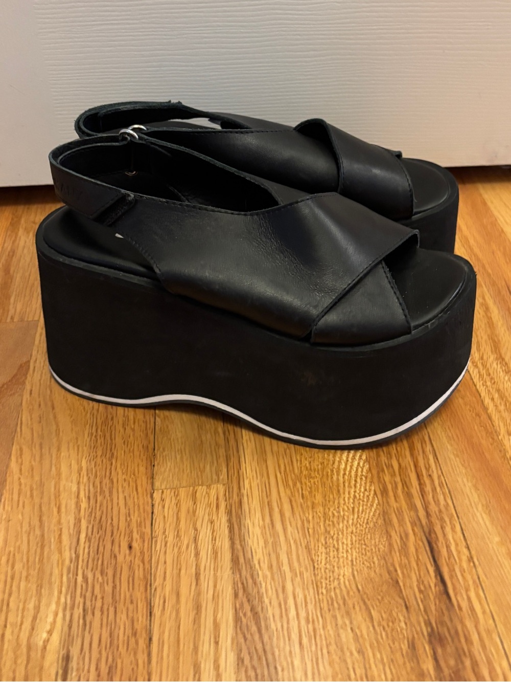 Ricky Sarkany Leather Platform Sandals